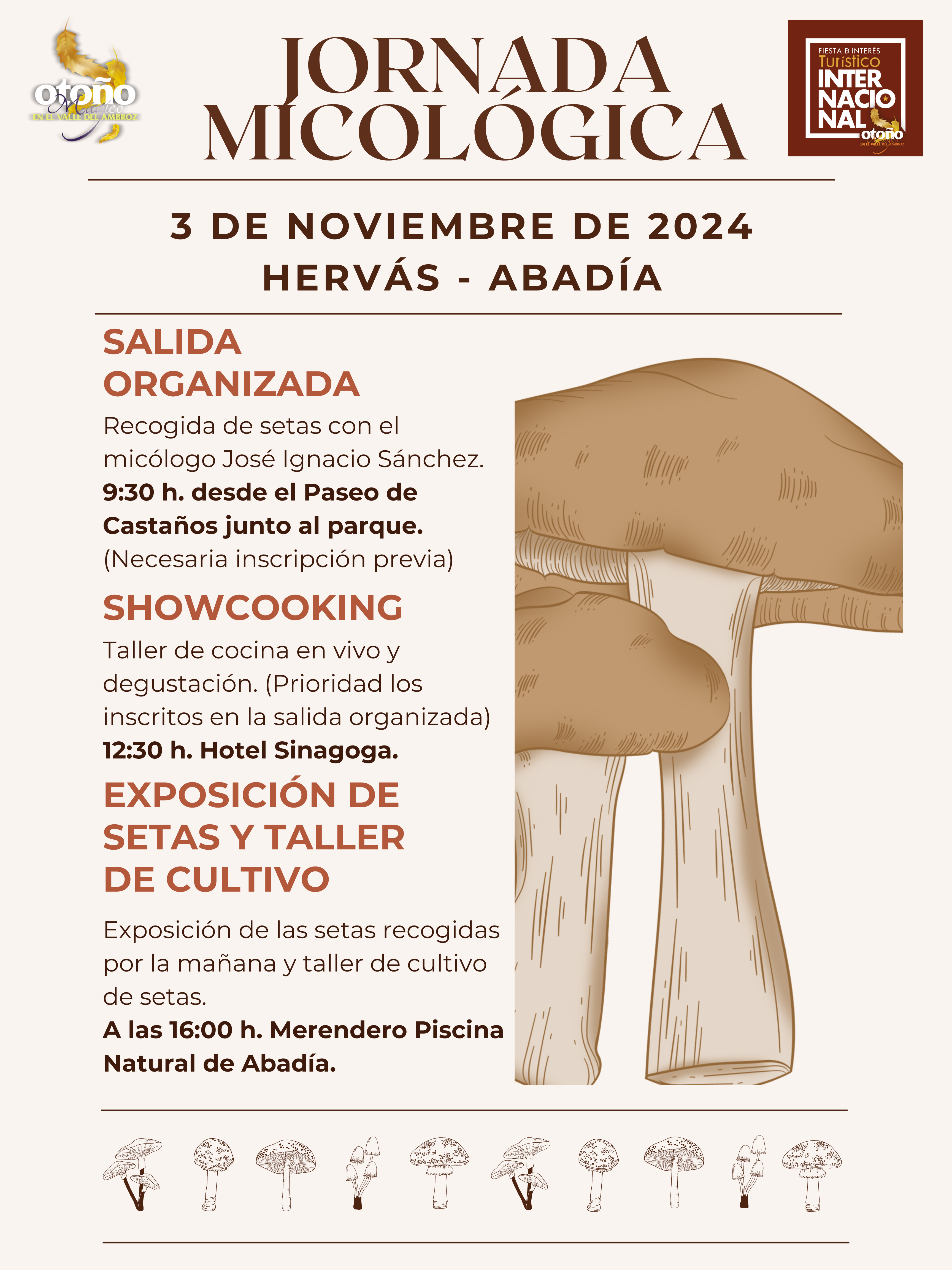 JORNADA MICOLÓGICA: Salida organizada, showcooking, exposición y taller