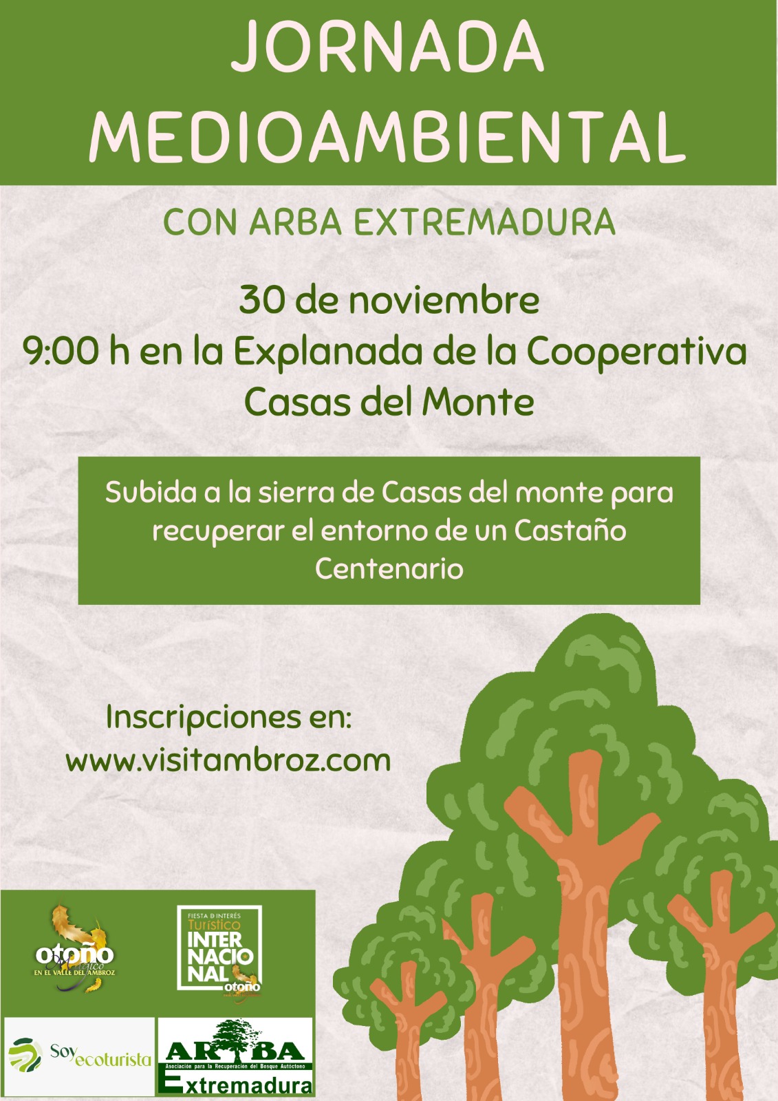 JORNADA MEDIOAMBIENTAL. Con ARBA Extremadura.