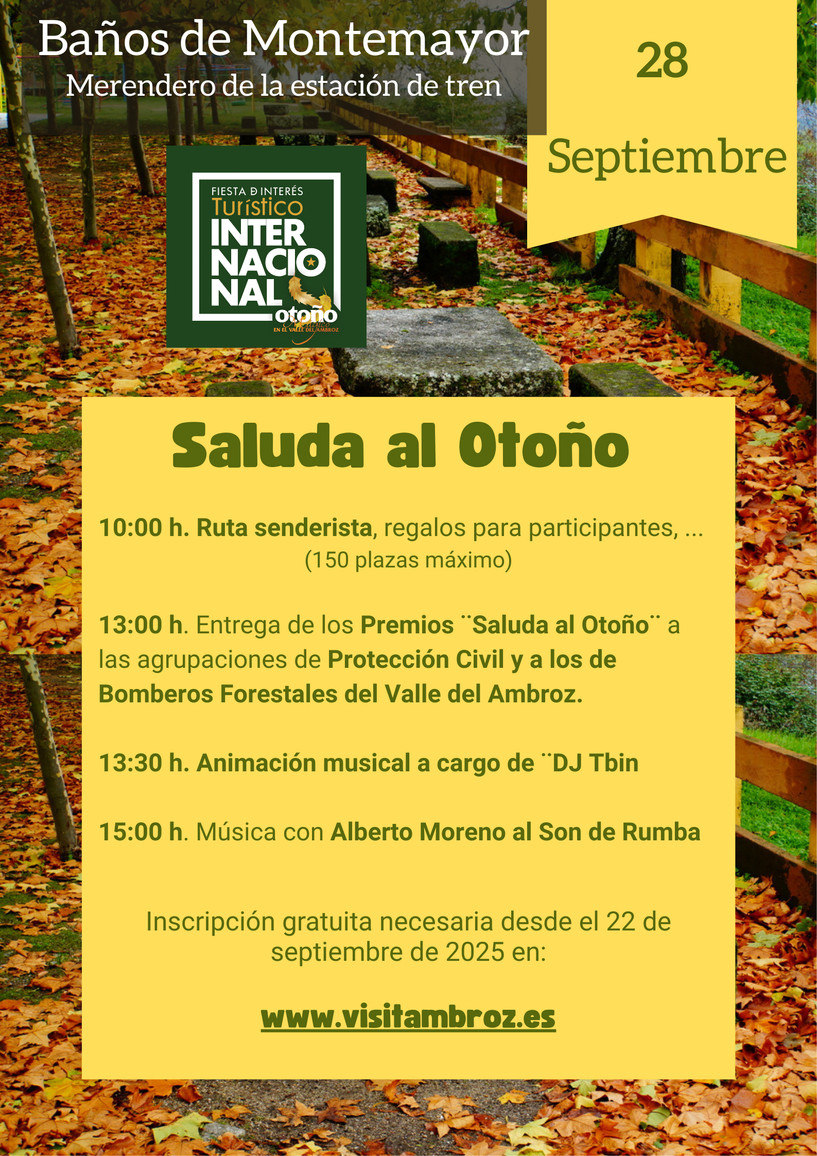 Saluda al Otoño 2025, ruta senderista y más