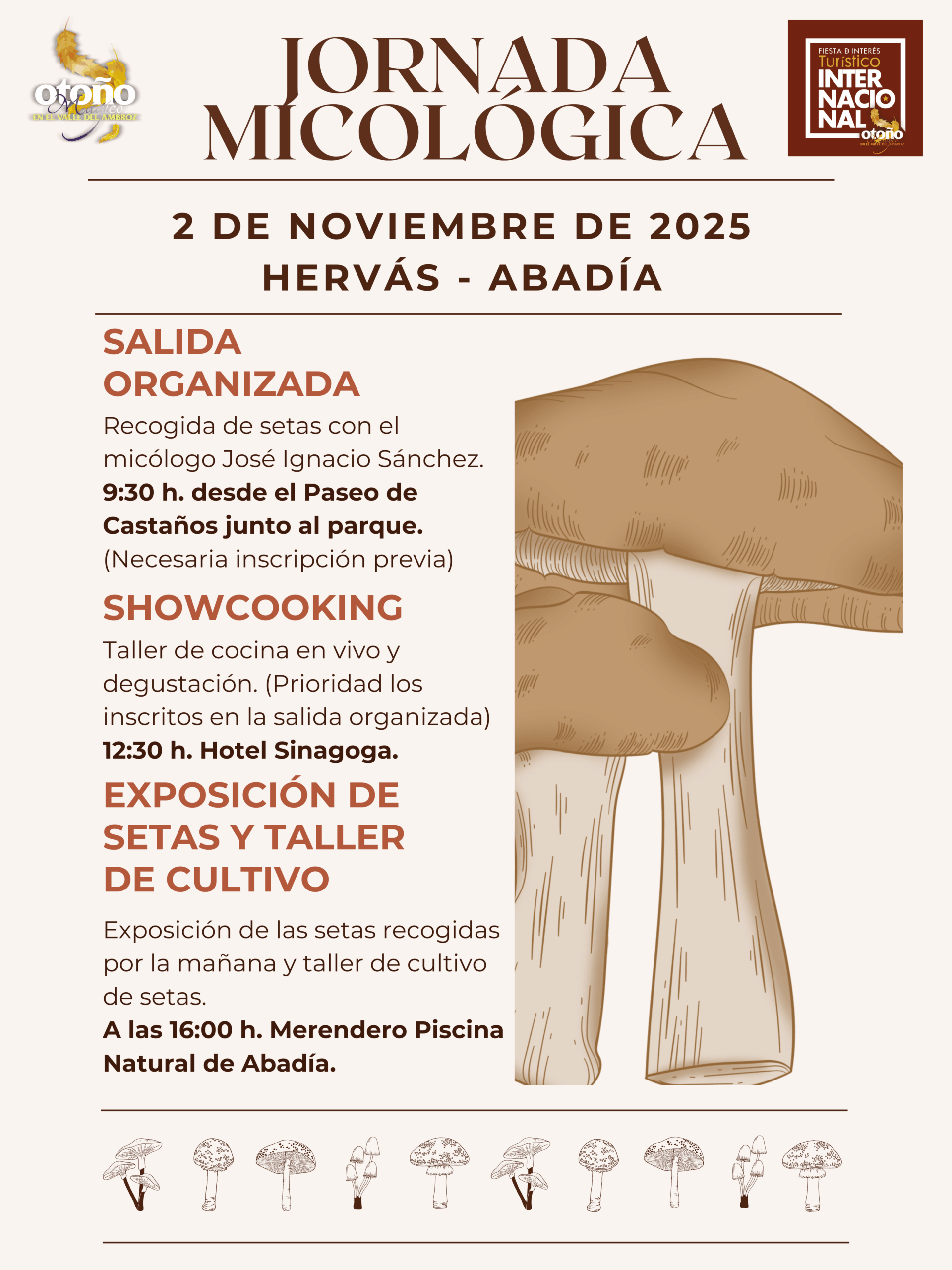 JORNADA MICOLÓGICA: Salida organizada, showcooking y exposición