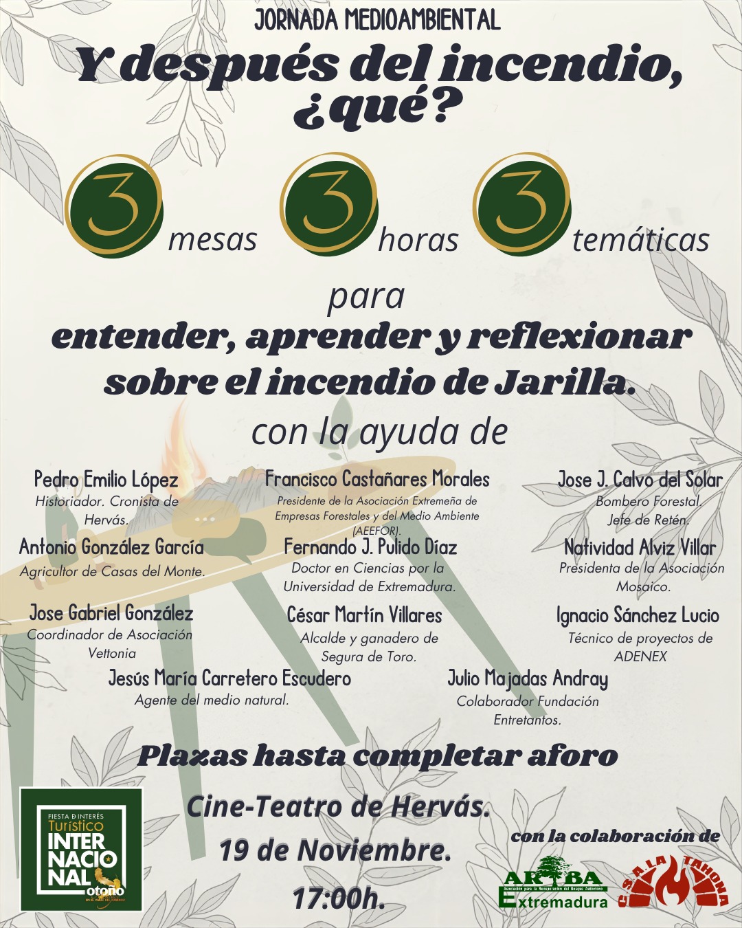 JORNADA MEDIOAMBIENTAL. Y después del incendio, ¿qué?